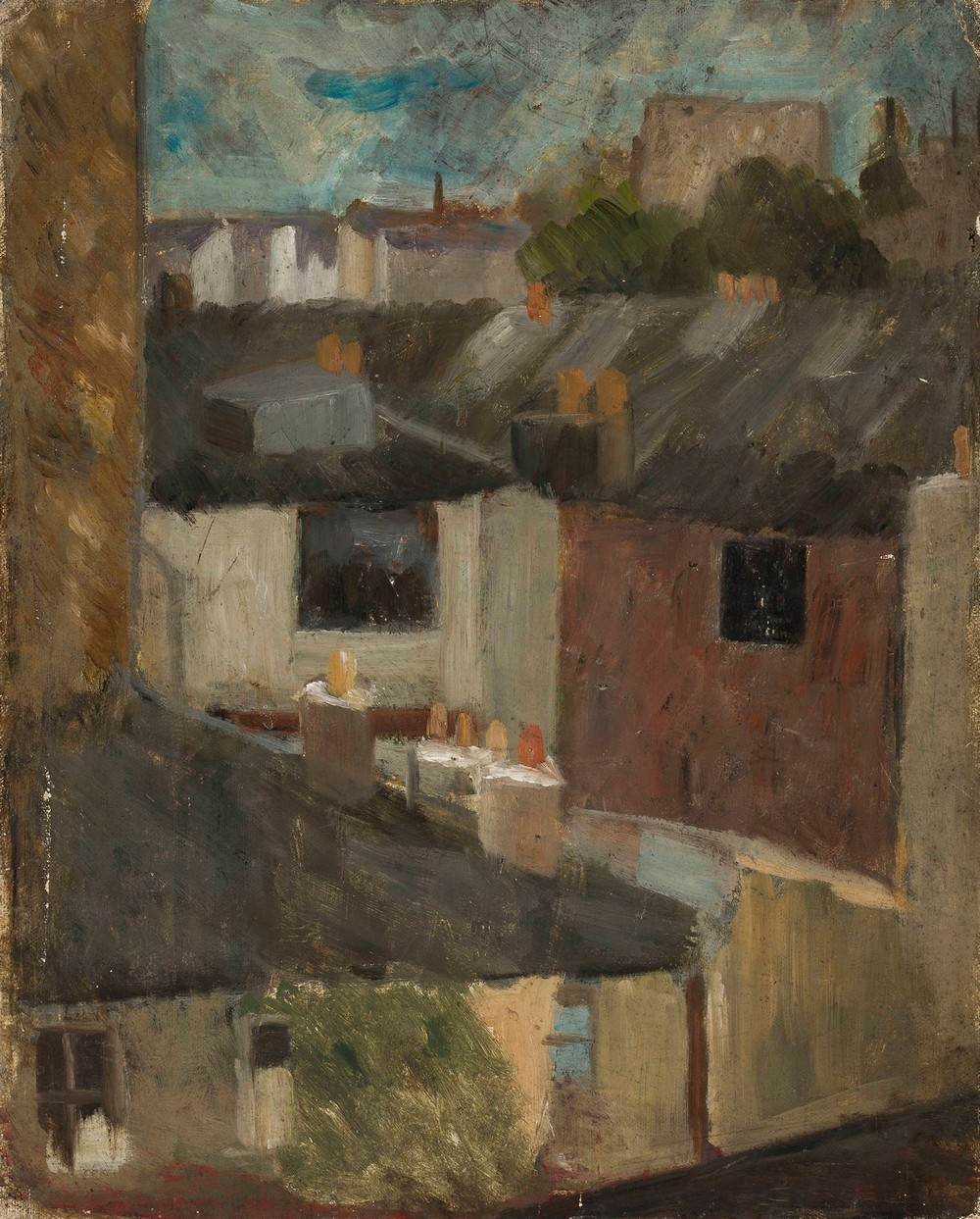 View through the window of a workroom
