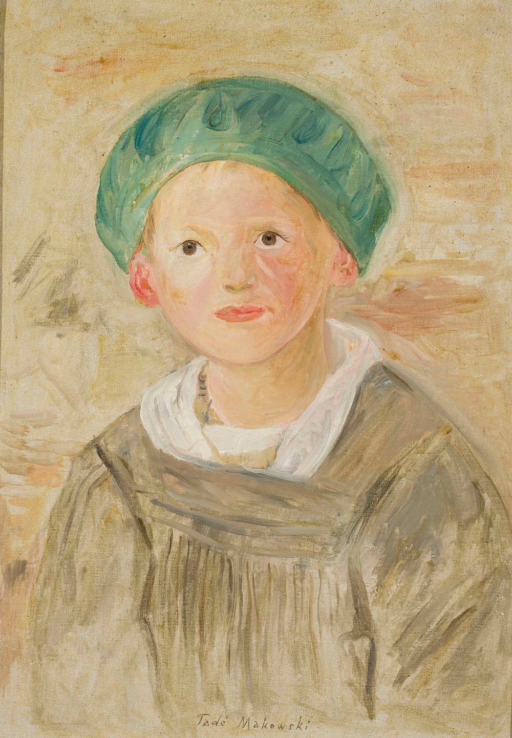 Boy in a green cap