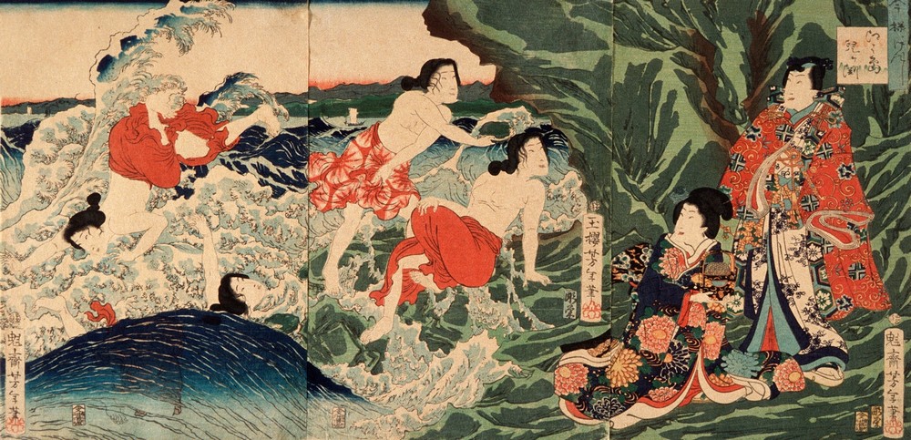 A Modern Prince Genji at Chigogafuchi, Enoshima