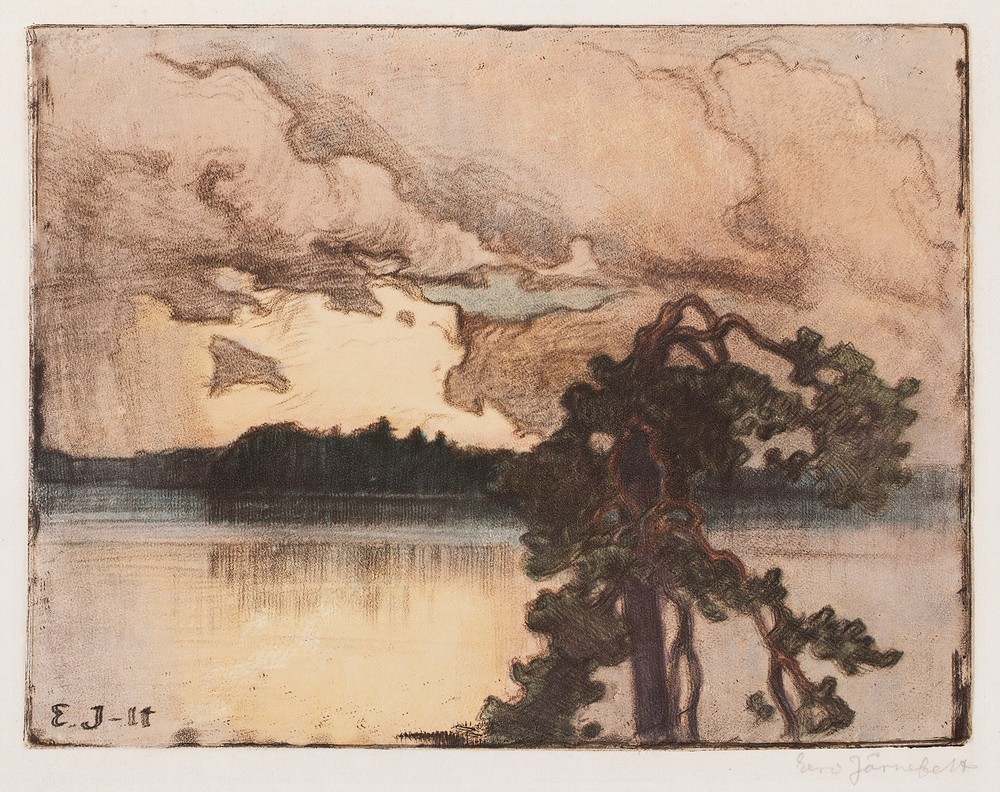 Lake Landscape at Sunset