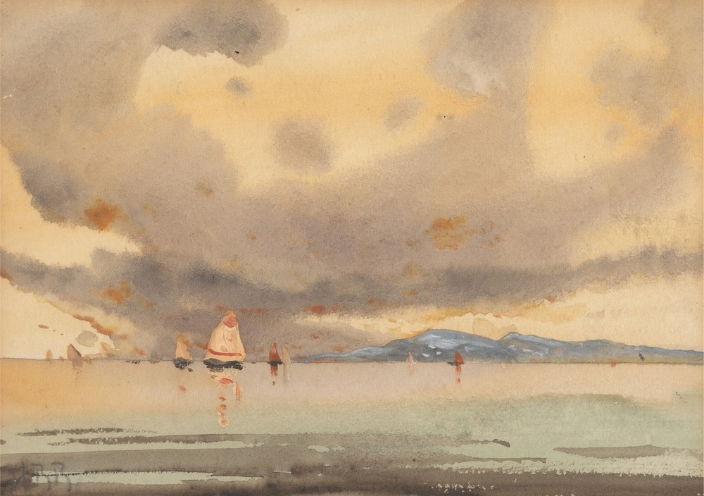 Euganian Hills from the Lagoon — Low Tide