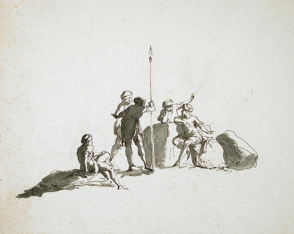 A Group of Five Turbaned Men (18th century)