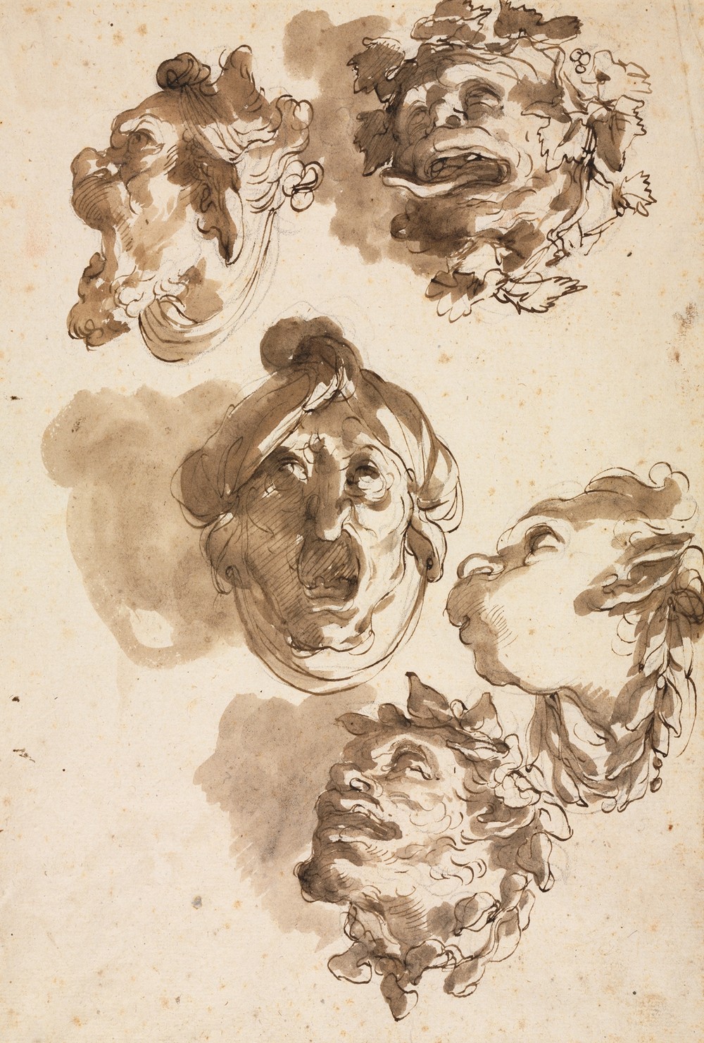 Five Grotesque Heads (second half 1700s)