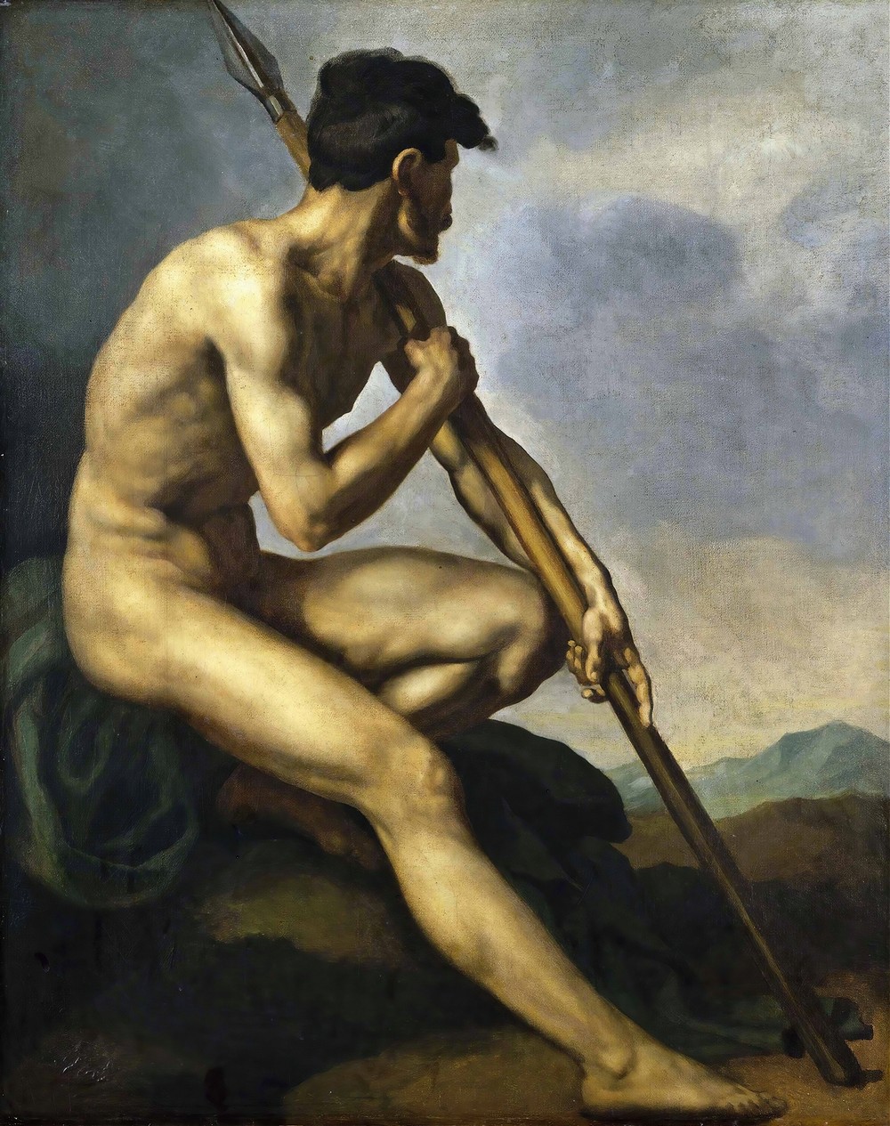 Nude Warrior with a Spear (c. 1816)
