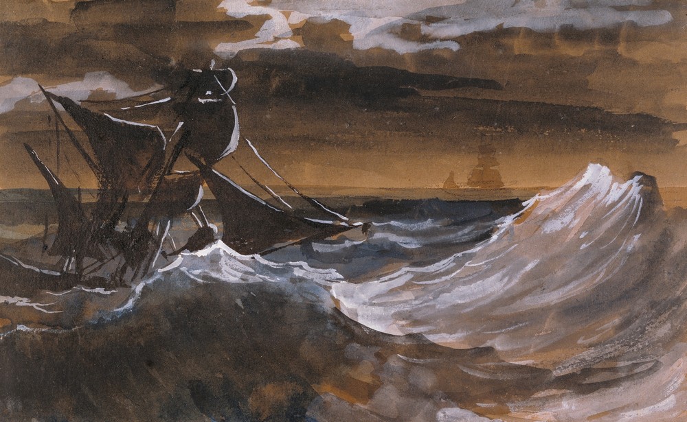 Sailboat on a Raging Sea (about 1818–1819)