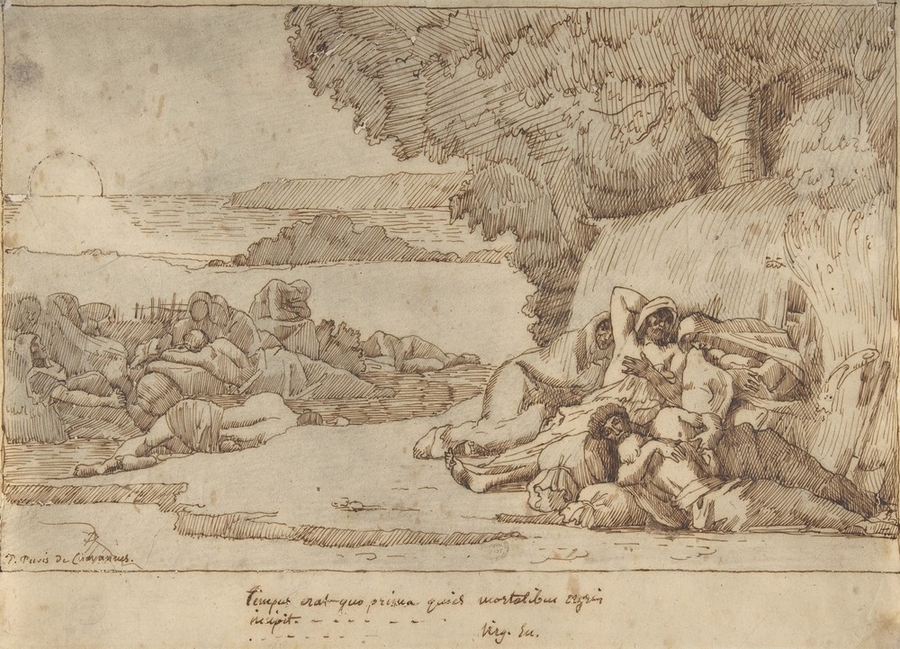 Sleep; sketch for the painting, now in the museum at Lille (1840–98)