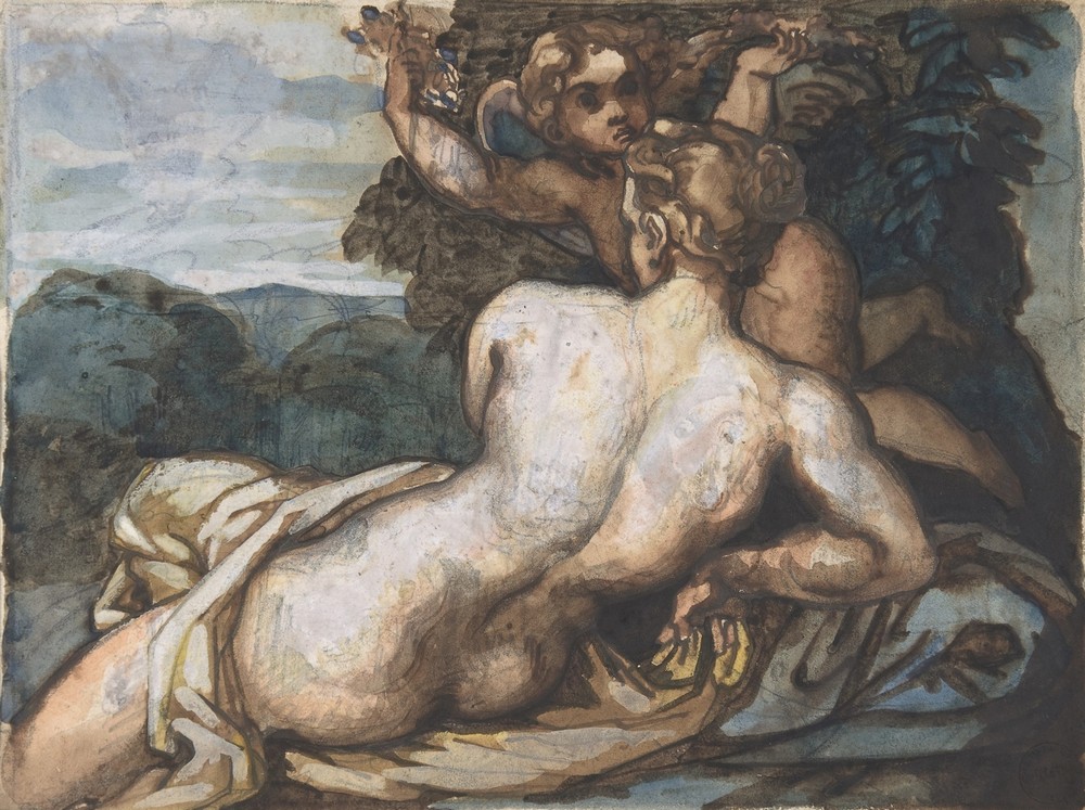 Venus and Cupid in a Landscape, after Annibale Carracci (1816–17)