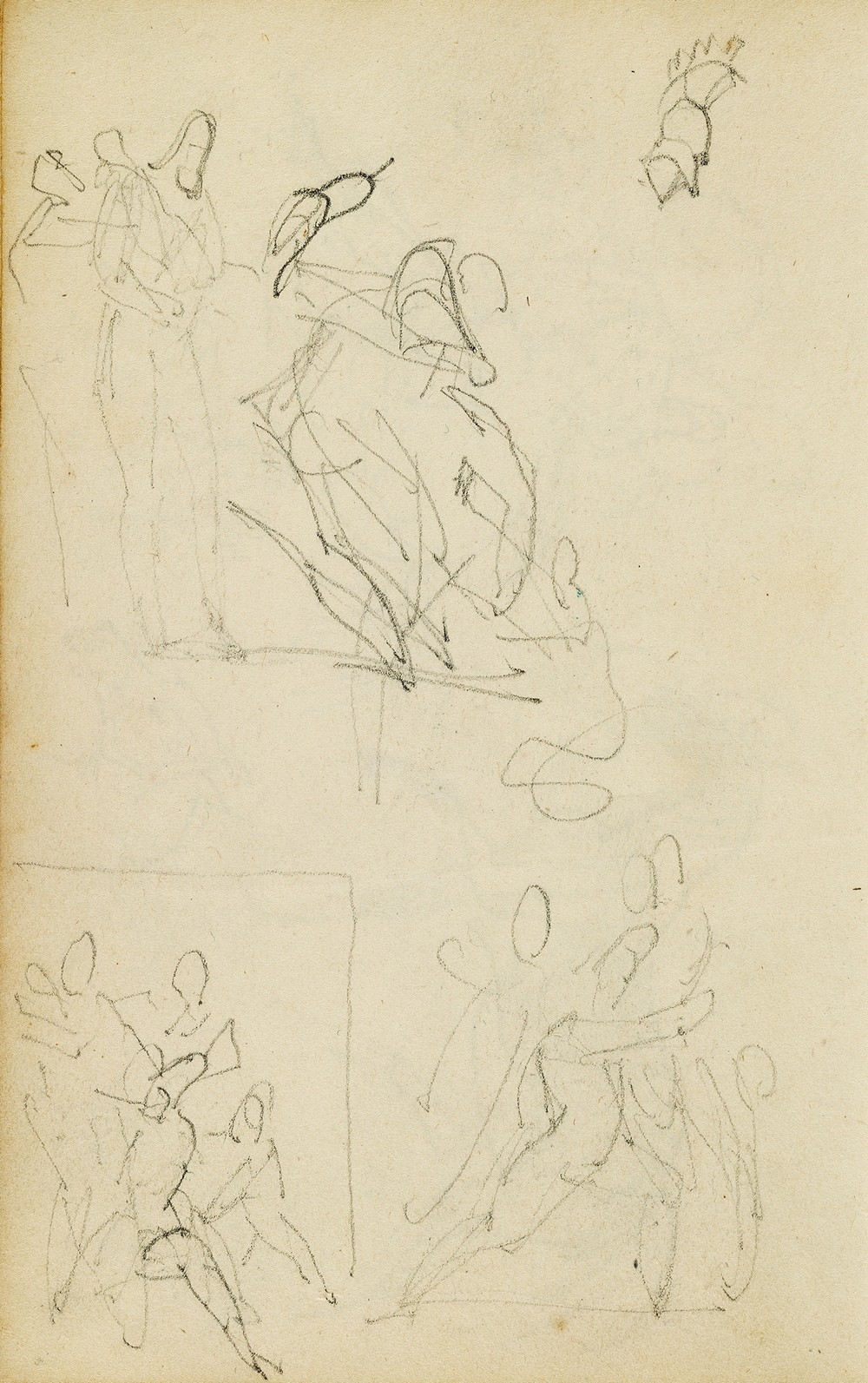 Three compositional studies of figure group