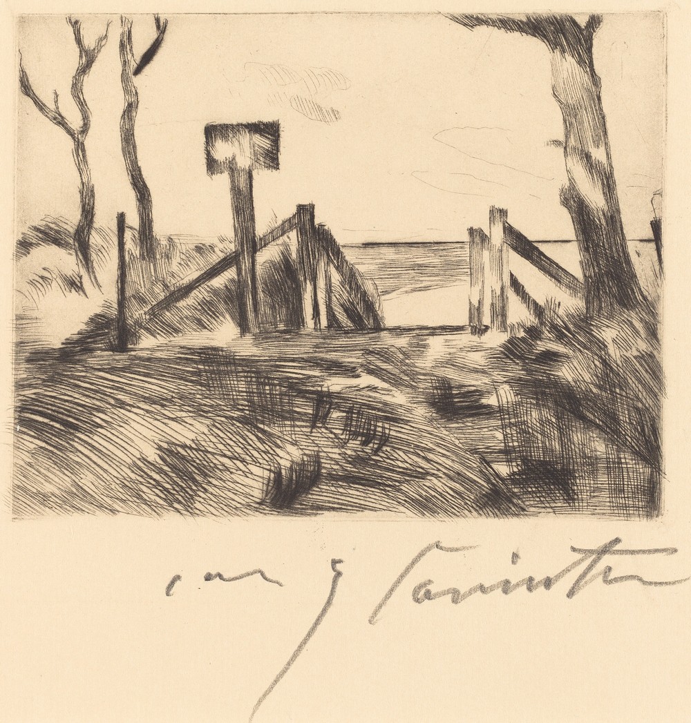 Bridge with Sign (Brücke mit Tafel)